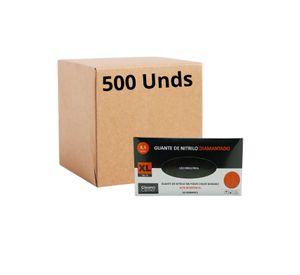 Guantes Nitrilo Naranjo Diamantado 8.5grs Pro Xl X500unds