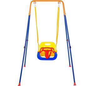 Juego de Columpios 3 en 1 para Niños Estructura Reforzada y Segura