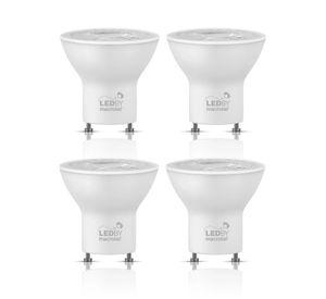Pack 4 Ampolletas Led Macrotel GU10 5w 6500K Luz Fría