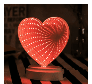 Lampara Corazon 3D Dormitorio escritorio adorno