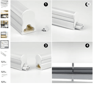 TUBO LED T5 CON BASE EMPAVONADO 9W 60CM 5700K