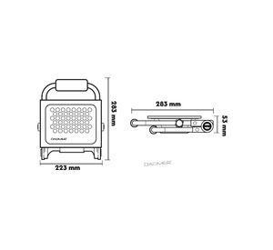 PROYECTOR DE AREA LED PORTATIL DAUMER 30W IP65 LUZ FRIA