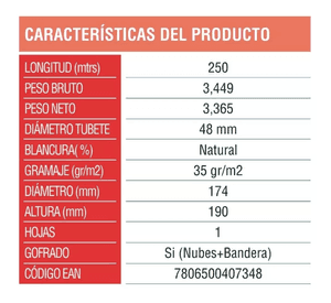 Toalla De Papel Elite Ecológica 2 Rollosx250m.