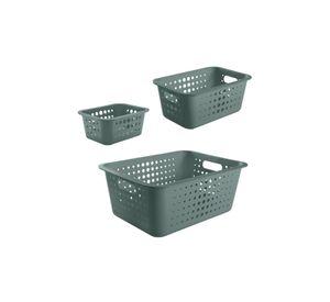 Conjunto de Cestas Organizadoras Verde Oscuro