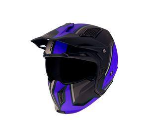 Casco De Moto Mt Helmets Streetfighter Sv Twin C7 Azul Mate