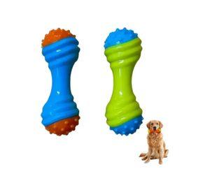 Juguete Para Morder Mancuerna 13cm Con Textura Para Mascotas