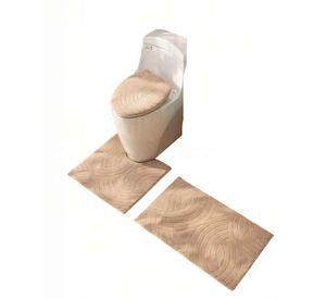 SET PARA BAÑO DE 3 PIEZAS COLOR CAFÉ