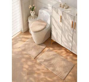 SET PARA BAÑO DE 3 PIEZAS COLOR CAFÉ