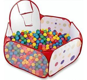 PISCINA DE PELOTA EN SUAVE TELA CON 50 PELOTAS DE COLORES