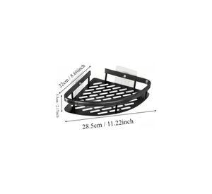 Esquinero Organizador Ducha Baño Estante Color Negro