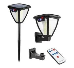 Luz Lampara Solar Foco Led Estaca Y Pared Control