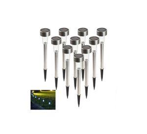 Set 10 Focos Faroles Leds Solares Para Jardin Iluminación