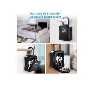 Caja seguridad porta llave candado clave color negro