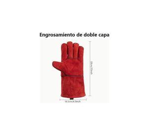 Guante Soldador Rojo/forro Kevlar