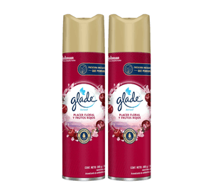 Pack Glade Desodorante Ambiental Placer Floral y Frutos Rojos Aerosol 360 ml