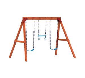 Columpio de madera exterior para niños