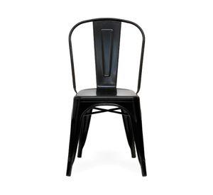 Pack 4 sillas Tolix asiento metal negro Form Design