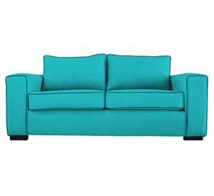 Sofá 3 cuerpos Gabro chenille turquesa