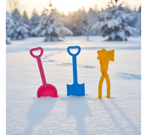 Set Juguetes Playa Nieve 2 Palas Pinza Molde Oso Plástico