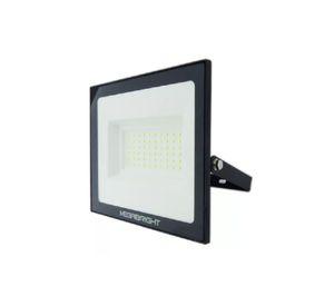 Foco Proyector LED Telco Flat 50W Megabright Negro Blanco Frío