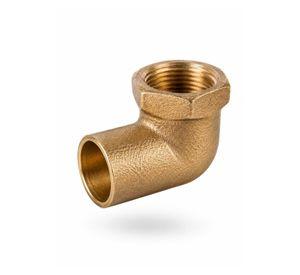 Codo Bronce 1/2 Hembra Soldar Pack x2