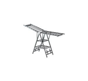 Tendedero plegable acero inoxidable 170 cm, color plateado