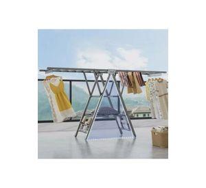 Tendedero plegable acero inoxidable 170 cm, color plateado