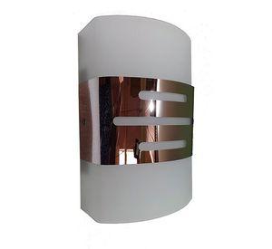 Pack 2 Apliques Pared Blanco Plata Metal Vidrio