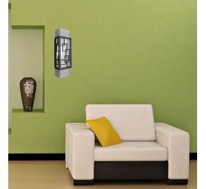 Pack 2 Apliques Pared Vidrio Esfumado Blanco Negro