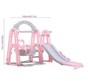 Columpio Resbalin Para Niños 3 En 1/Celeste