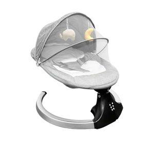 Silla Mecedora Bebe Inalámbrica Musical Bluetooth Gris