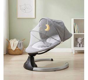 Silla Mecedora Bebe Inalámbrica Musical Bluetooth Gris