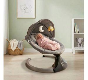 Silla Mecedora Bebe Inalámbrica Musical Bluetooth Gris