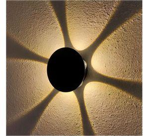 Foco Led Redondo Exterior Interior Aplique De Pared 6 Led