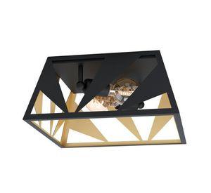 LAMPARA DE TECHO TABLONCITO ACERO NEGRO E27 2X40W IP20 COD.39903