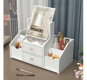 Organizador De Maquillaje Cosmetiquero Multiuso Con Espejo