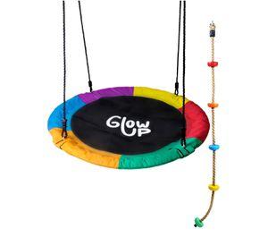 Pack Columpio Hamaca Redonda + Escalador GlowUp Multicolor