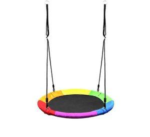 Columpio Redondo Multicolor Infantil Colgante Para Exterior