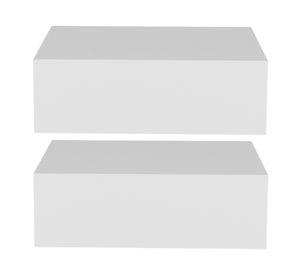 Combo 2 veladores Milano 1 cajón blanco