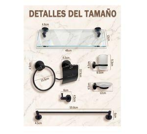 Set De Bano 7 Accesorios De Acero Inoxidable Toallero
