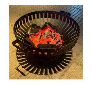 Brasero remache doble 40x60 cm negro