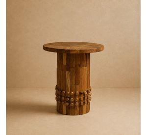 Mesa Lateral Domino 55x60 cm en Madera de Teca