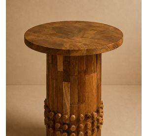 Mesa Lateral Domino 55x60 cm en Madera de Teca