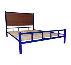 Cama Metálica 2 Plazas Azul