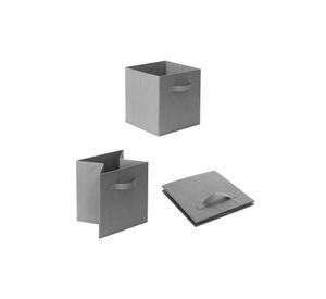 Caja Organizadora de Tela Decoteam Lavable Multiuso Gris