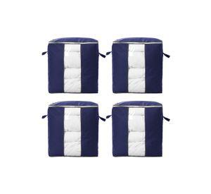 Pack 4 Cajas Organizadoras DecoTeam Tela con Visor 46x28x48