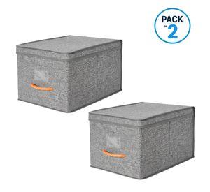 Pack 2 Cajas Organizadoras Plegables Closet Ropa Accs. Large