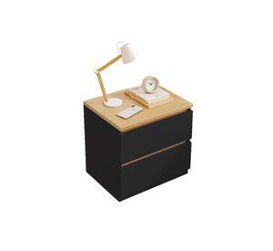 Velador con dos cajones 40x30x41cm Chic Home