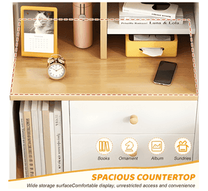 Velador dormitorio 4 niveles y 3 cajones 50x30x61cm #10