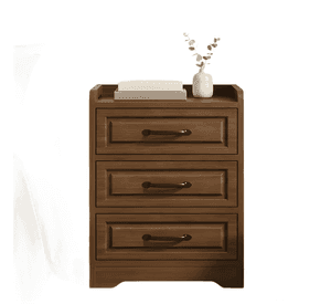 Velador 3 niveles cajones Homer Design 40x36x49 marrón
